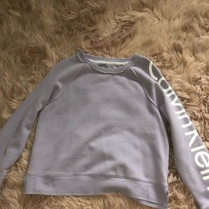 calvin klein light purple crew neck sweatshirt